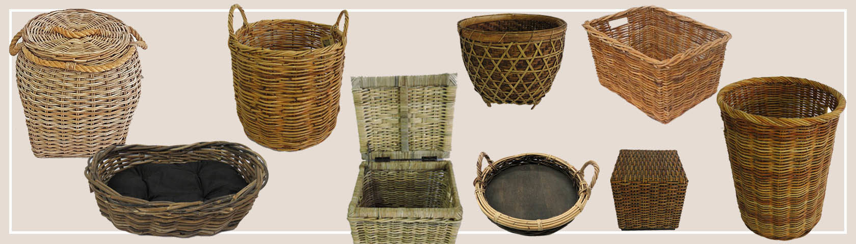 Cane Wicker Baskets | Rattan Laundry
